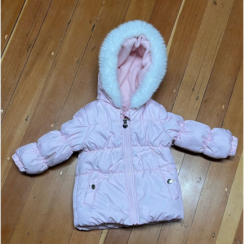 London Fog, pink winter coat, 24 month, Cute Fuzzy lined hood, Toddler, Girls